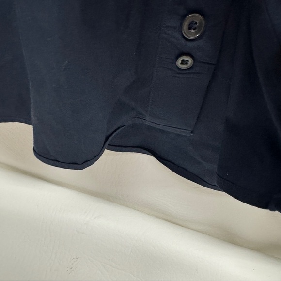 YVES SAINT LAURENT MENS DRESS SHIRT size 17 navy blue - Picture 4 of 11